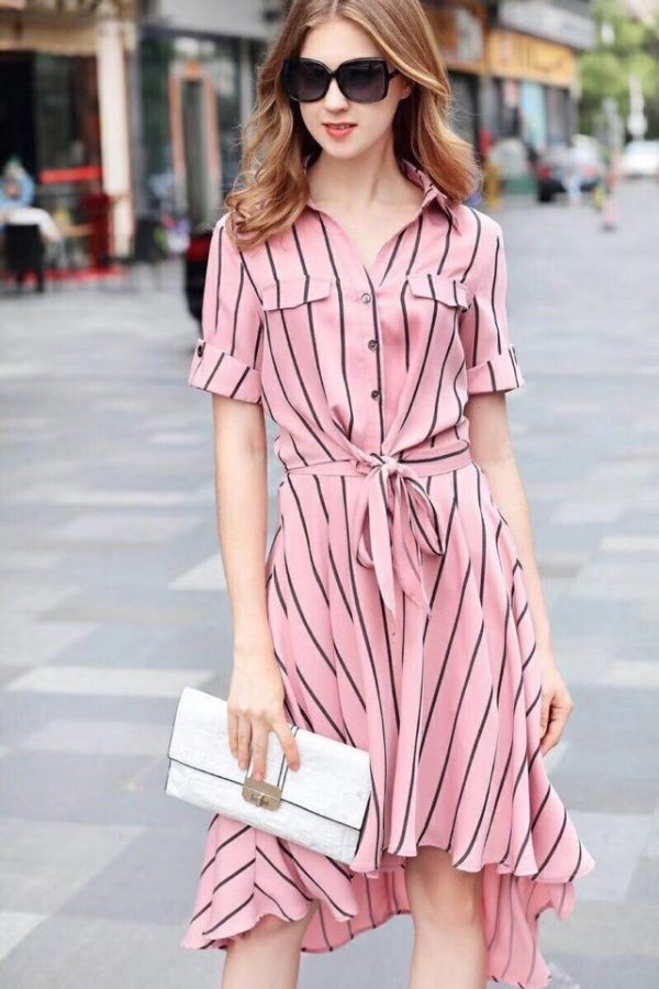 Đầm nâu nơ PK